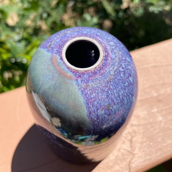 Orcas Island Pottery Purple Vase ‘97 - Picture 4 of 7
